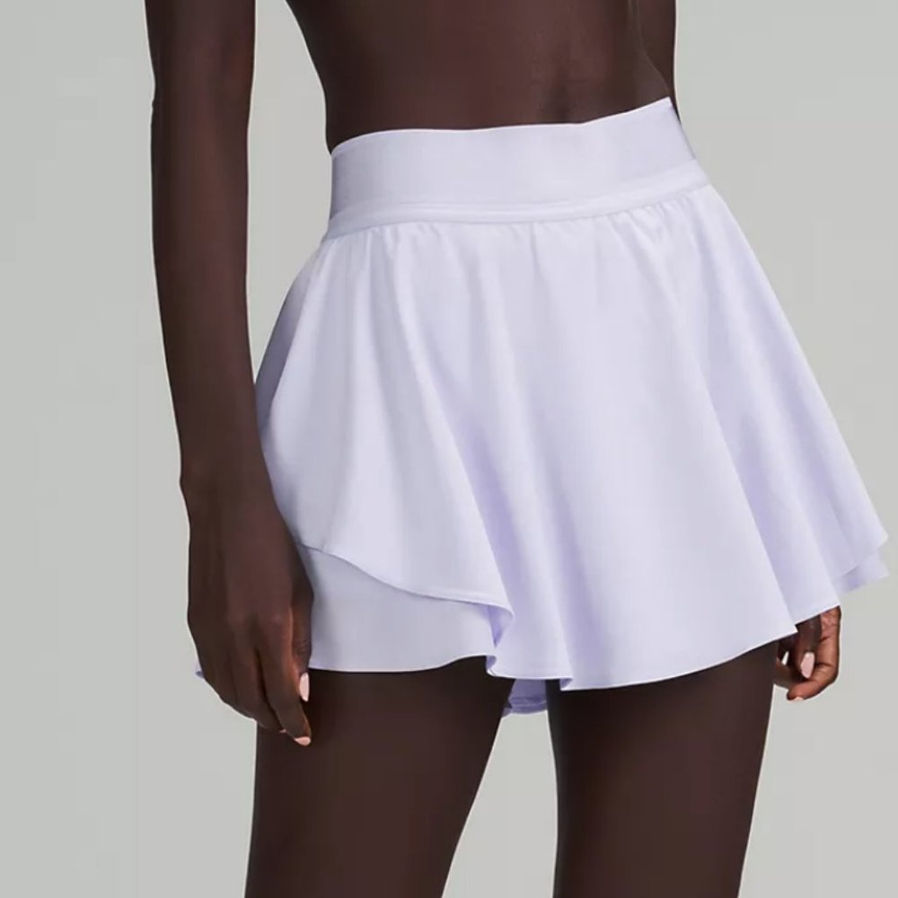 NWT LULULEMON Court Rival High-Rise Skirt Regular Tennis Golf Pastel Blue 4